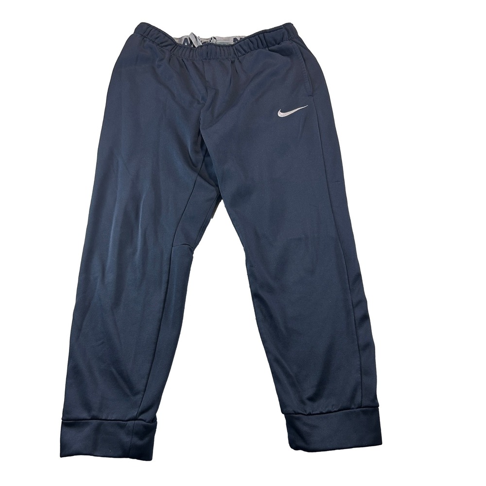 Nike Therma-FIT Pants Mens Large Black Athletic Tapered Fleece Joggers